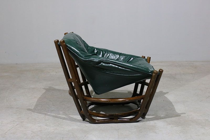 photo for sale Nordic Armchairs In Bamboo And Leather