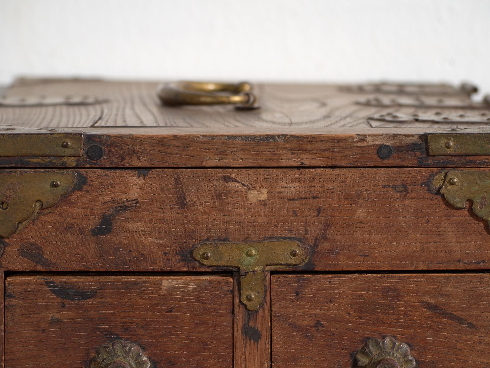 Home Decor Antique Japanese Storage Box With Drawers And Hinged Lid – Early Showa Period (C.1928) photo