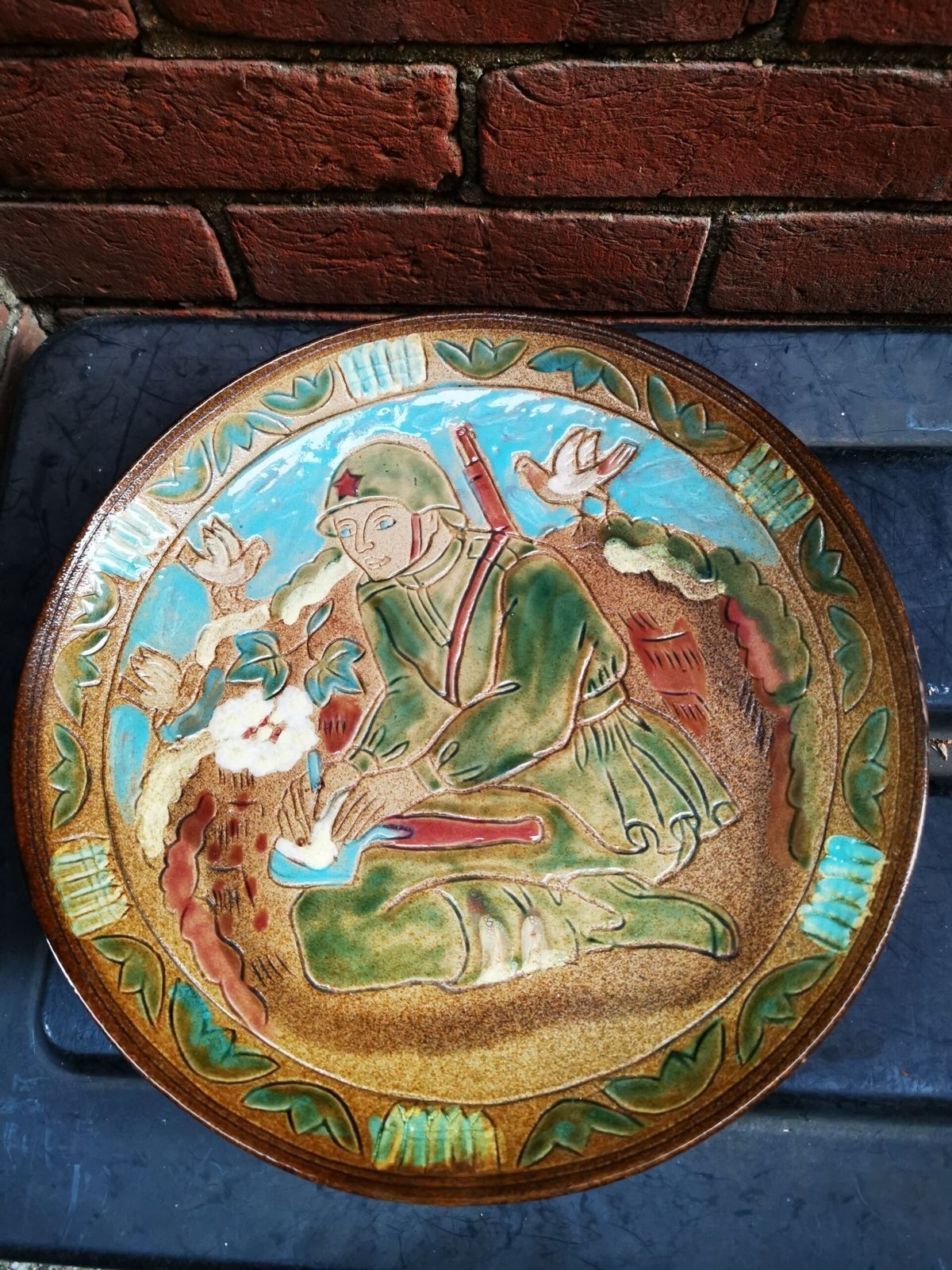 Lksf Lviv Pottery Ww2 Charger, Ukrainian Pottery Charger photo furniture