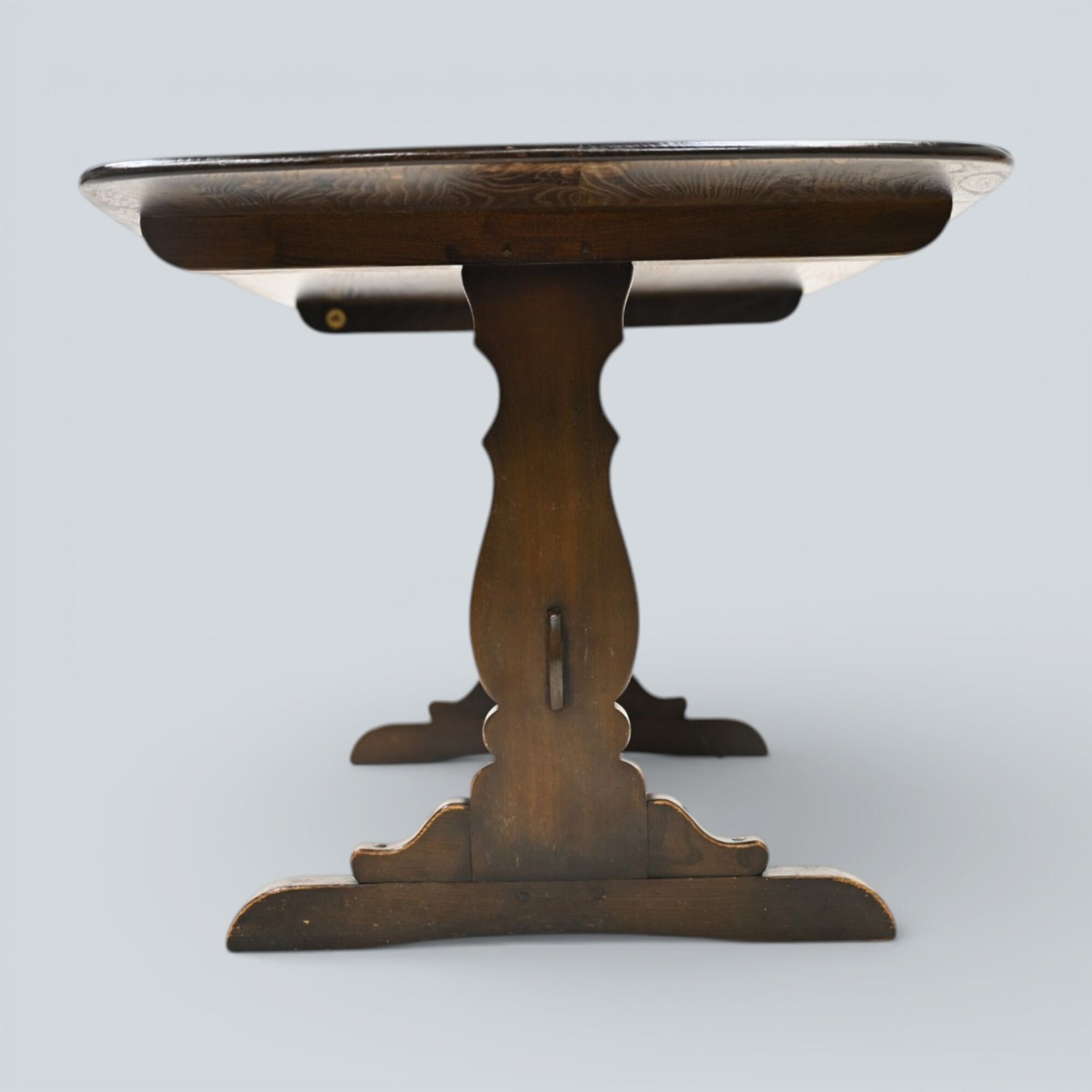 347.0 Ercol Refectory Plank Top Dining Table Traditional Finish #756 Free Uk Delivery photo