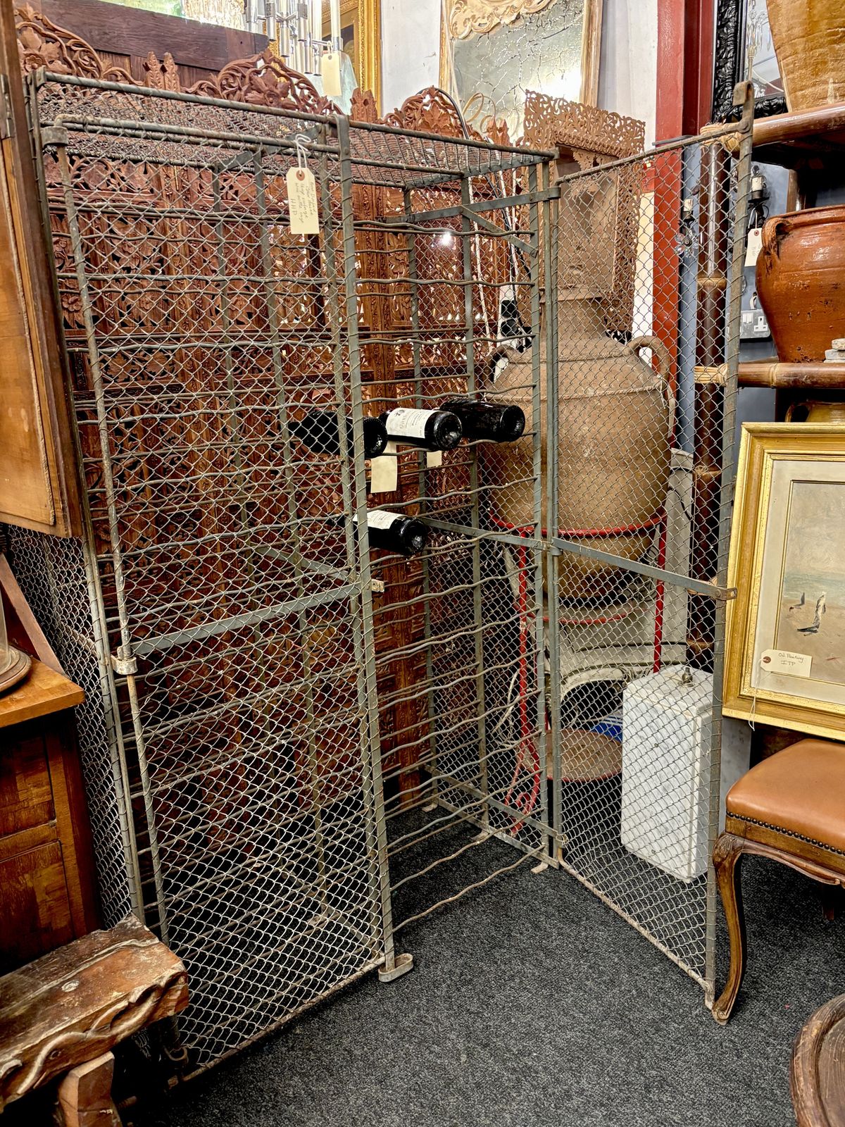 19th Century, Wire Wine Rack From The Dunford Manor Estate, Near Midhurst. (Brpp) photo for sale