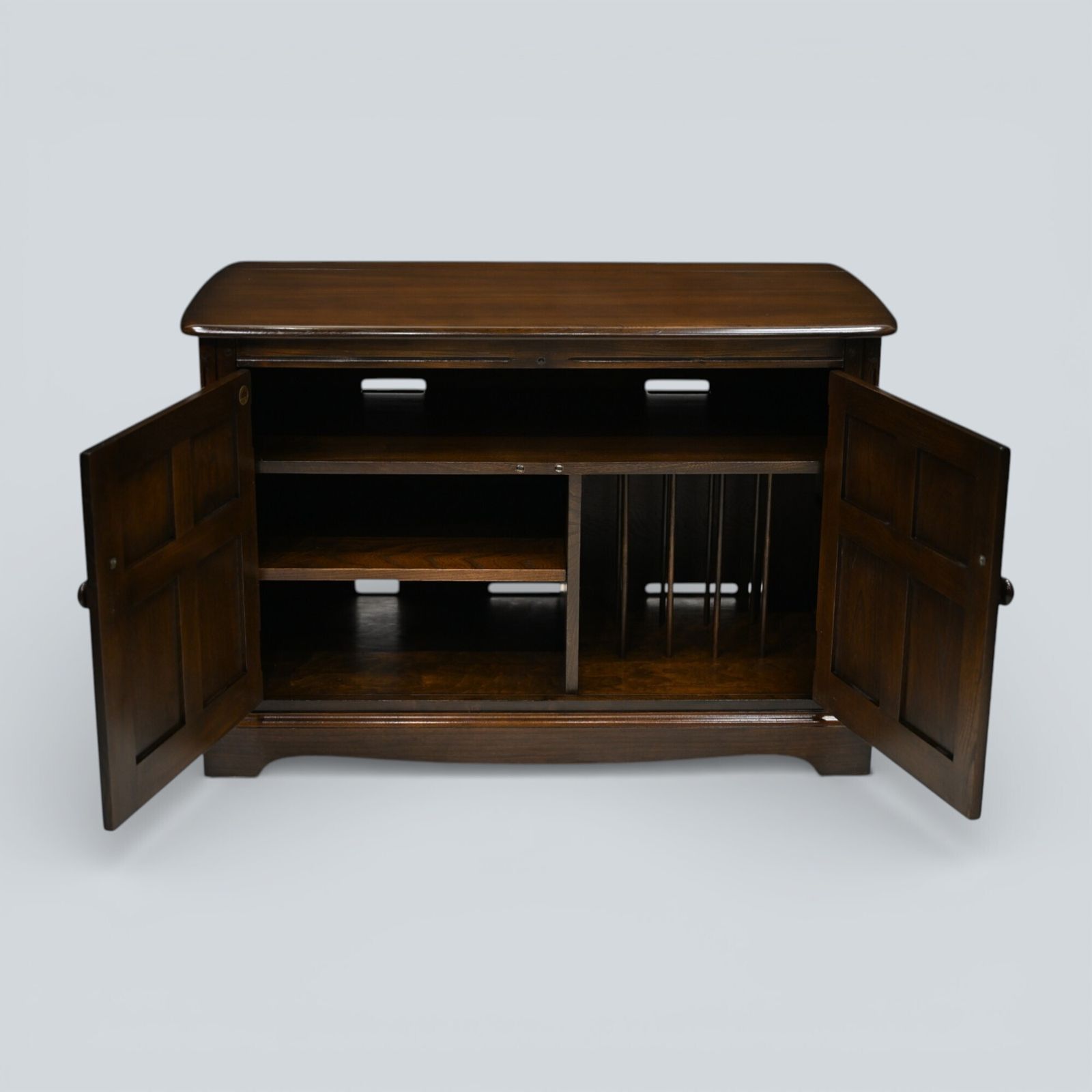 Furniture Ercol Malvern Music Hi Fi Cabinet Dark Finish Free Uk Delivery photo