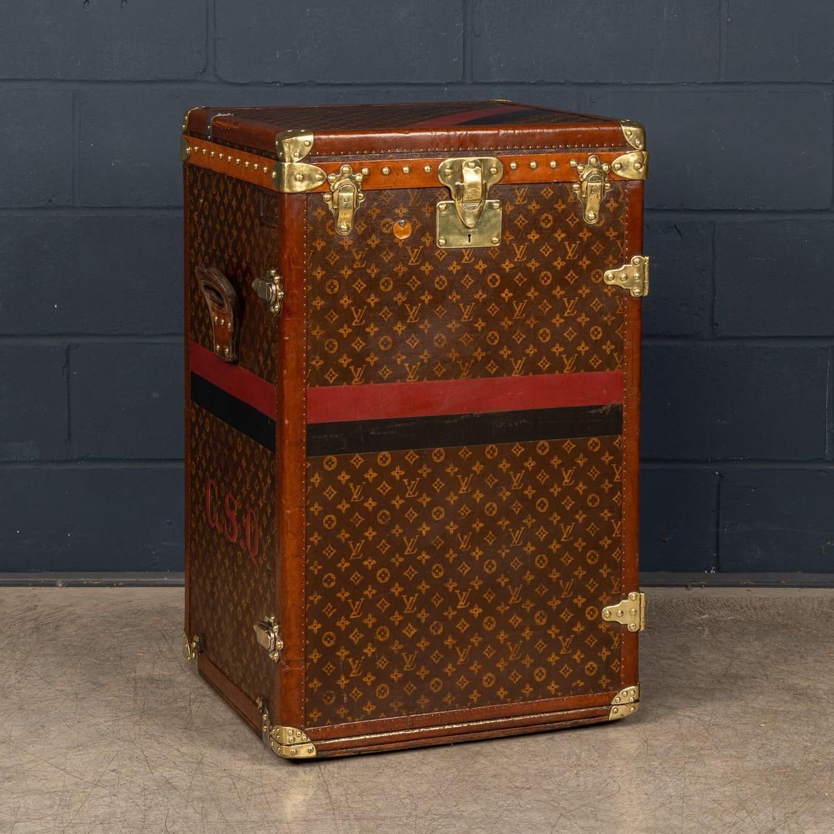 Antique 20thc Louis Vuitton 'Malle Secretaire' Desk Trunk In Monogram Canvas photo 67225.0