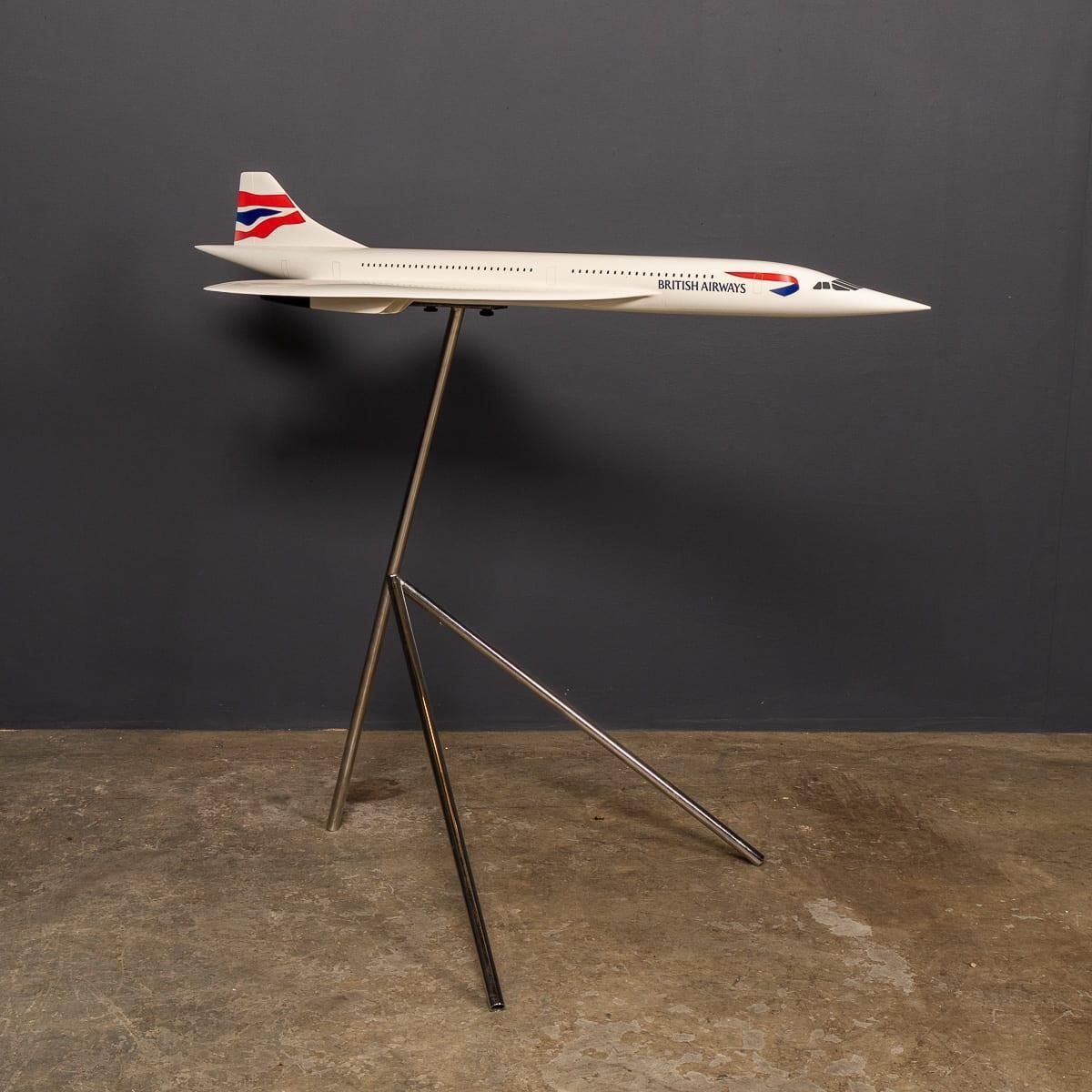 20thc Large British Airways Concorde Model By Space Models, England C.1999 photo vintage