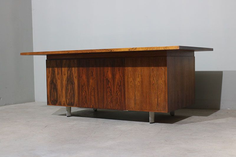1209.0 Nipu Secretary Desk From The 1970s, Made Of Rosewood. photo