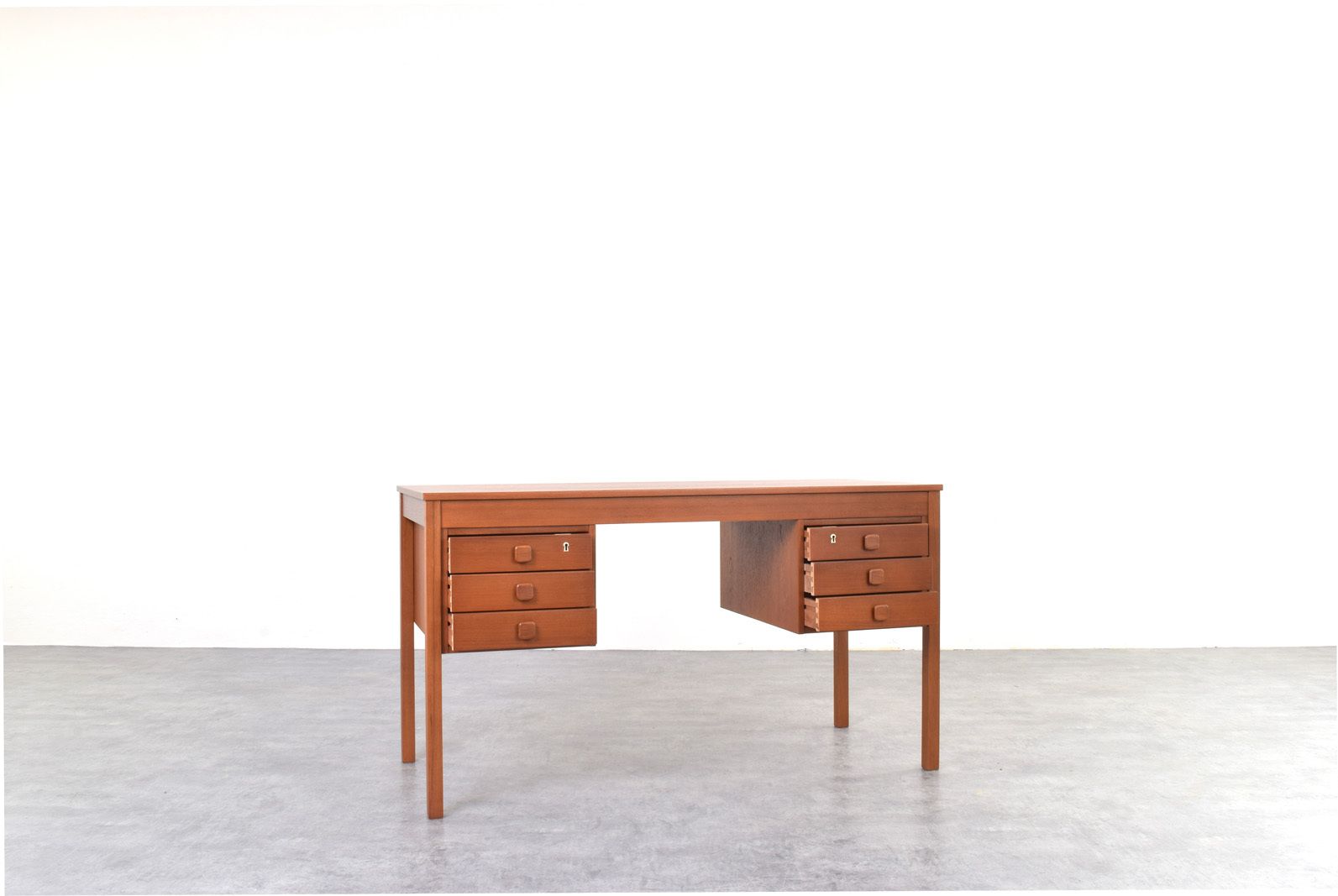 Mid Century Danish Teak Desk From Domino Møbler, 1960s. photo Furniture