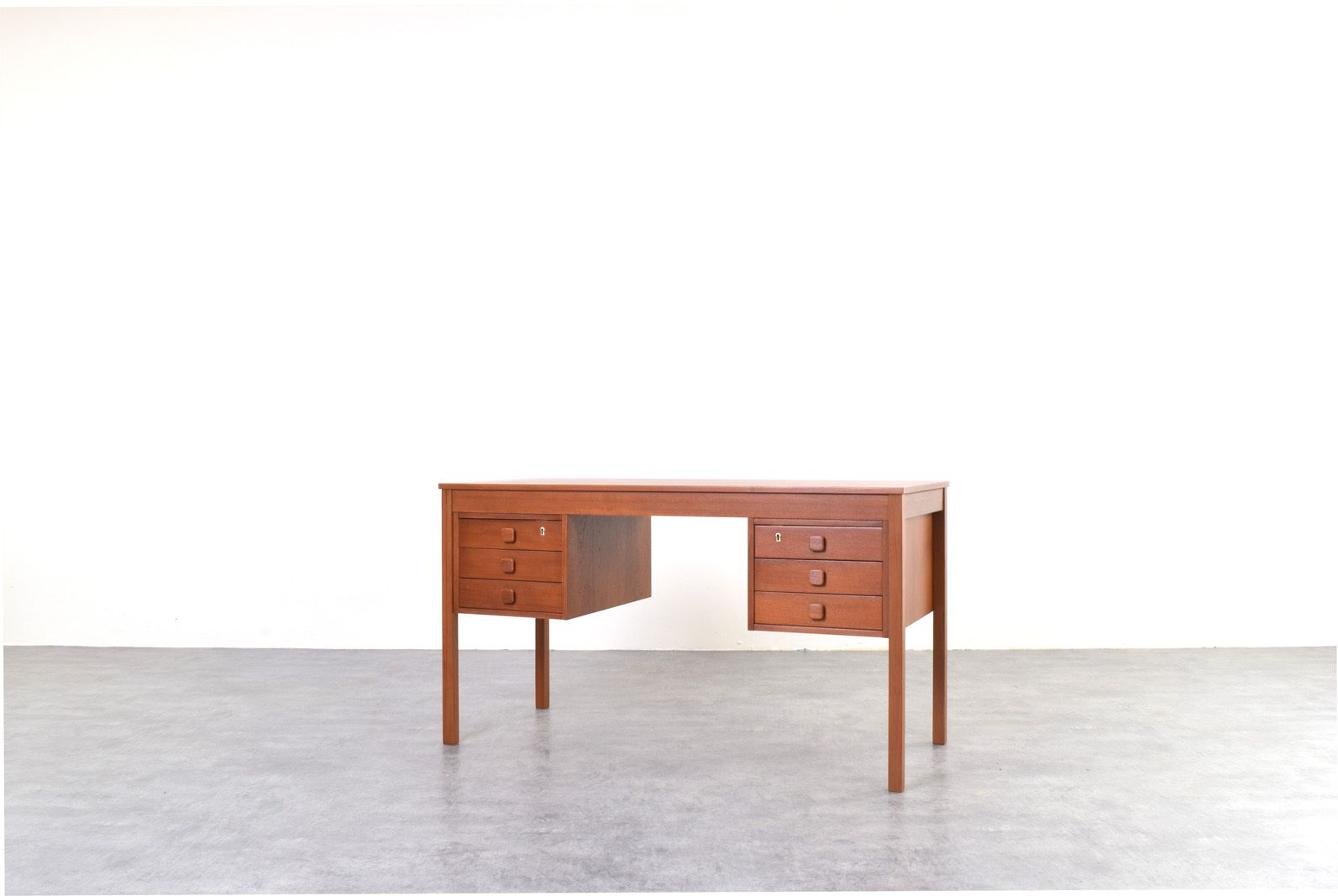 Mid Century Danish Teak Desk From Domino Møbler, 1960s. photo vintage