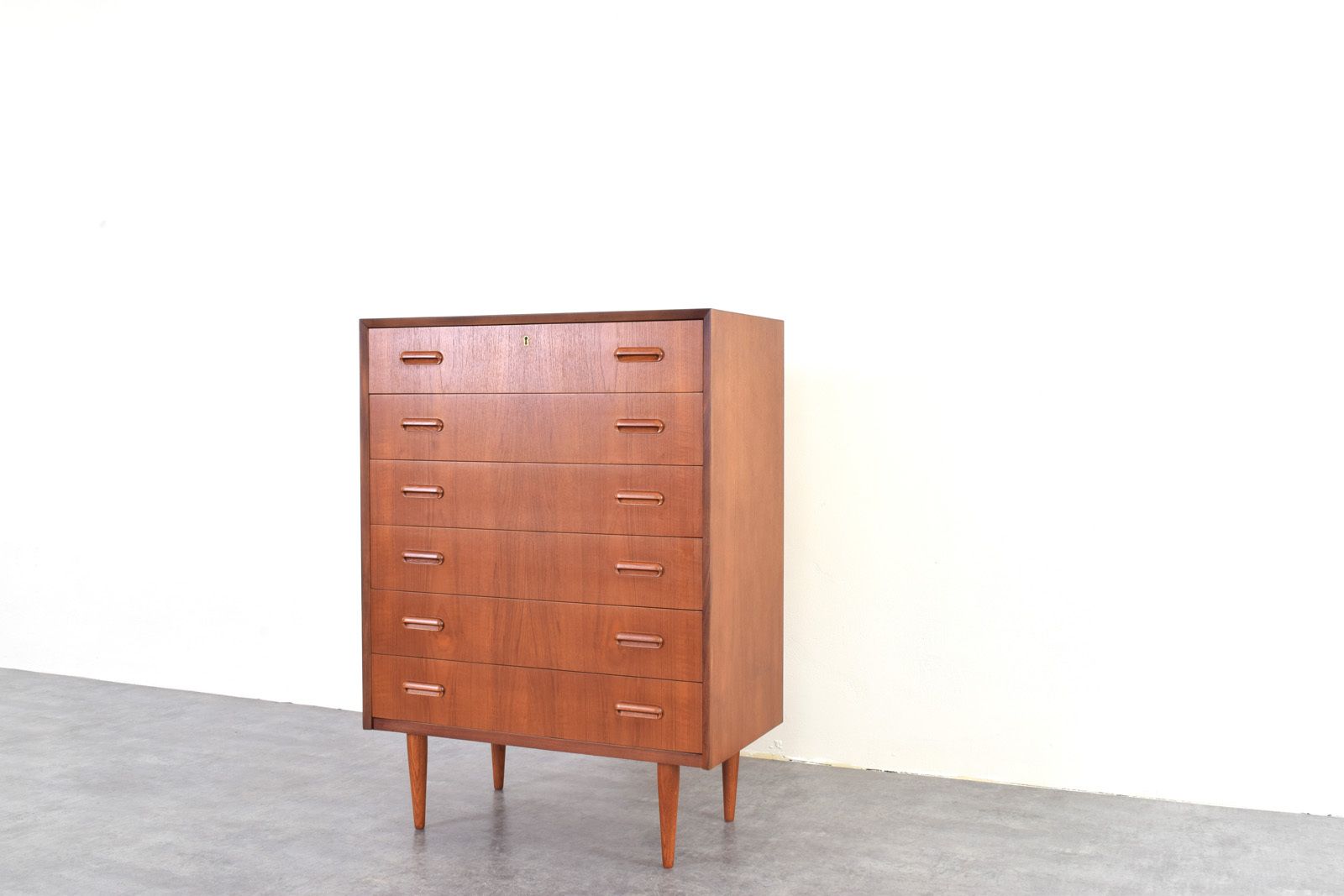 Mid Century Danish Teak Chest Of Drawers, 1960s. photo vintage