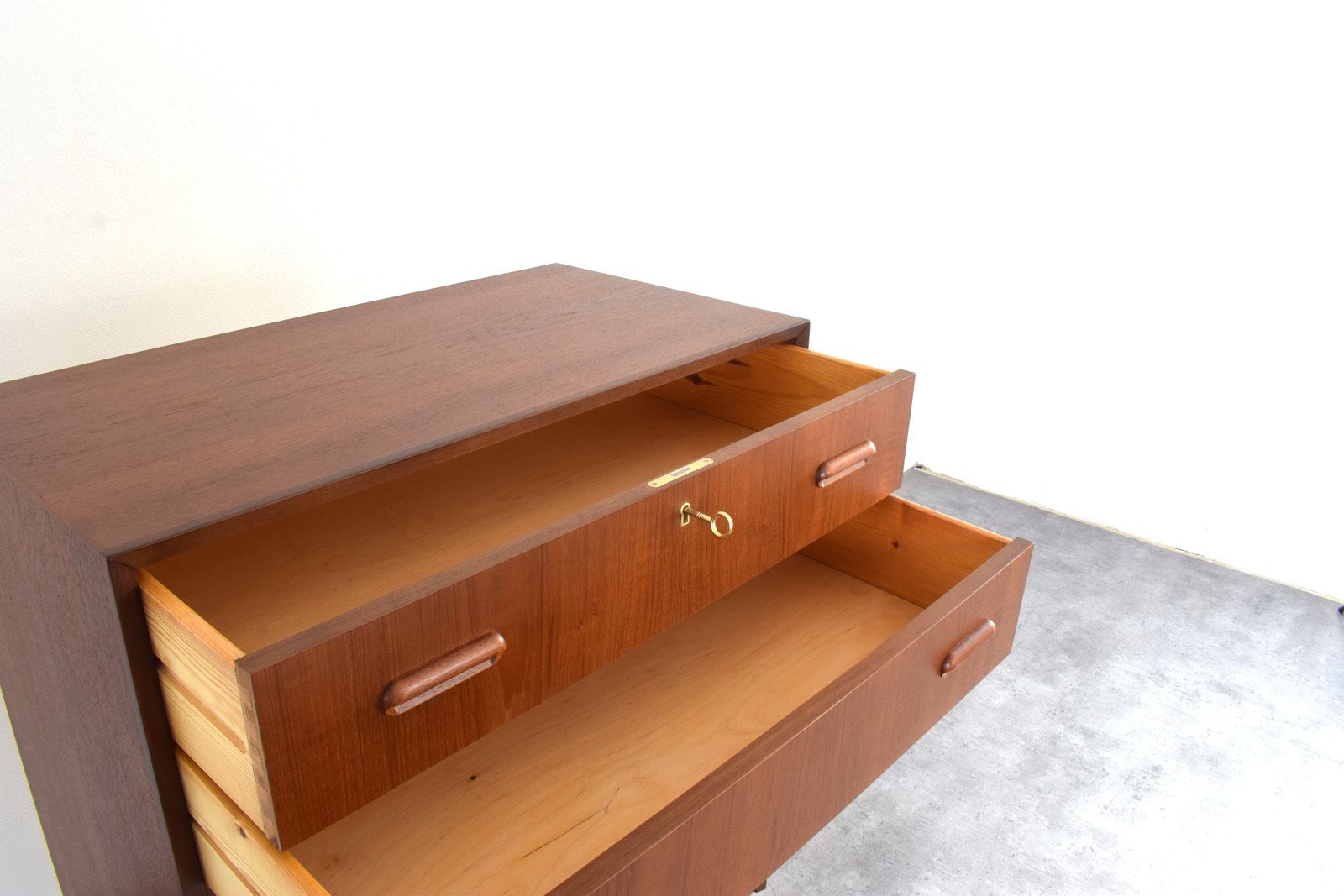 photo buy Mid Century Danish Teak Chest Of Drawers, 1960s.