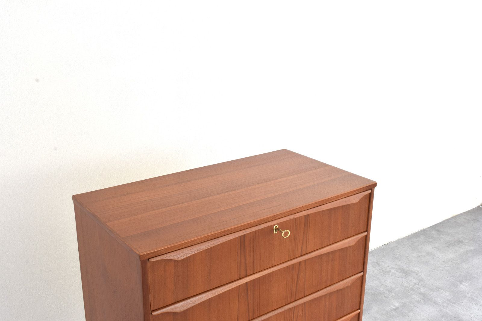 Furniture Mid Century Danish Teak Chest Of Drawers, 1960s. photo