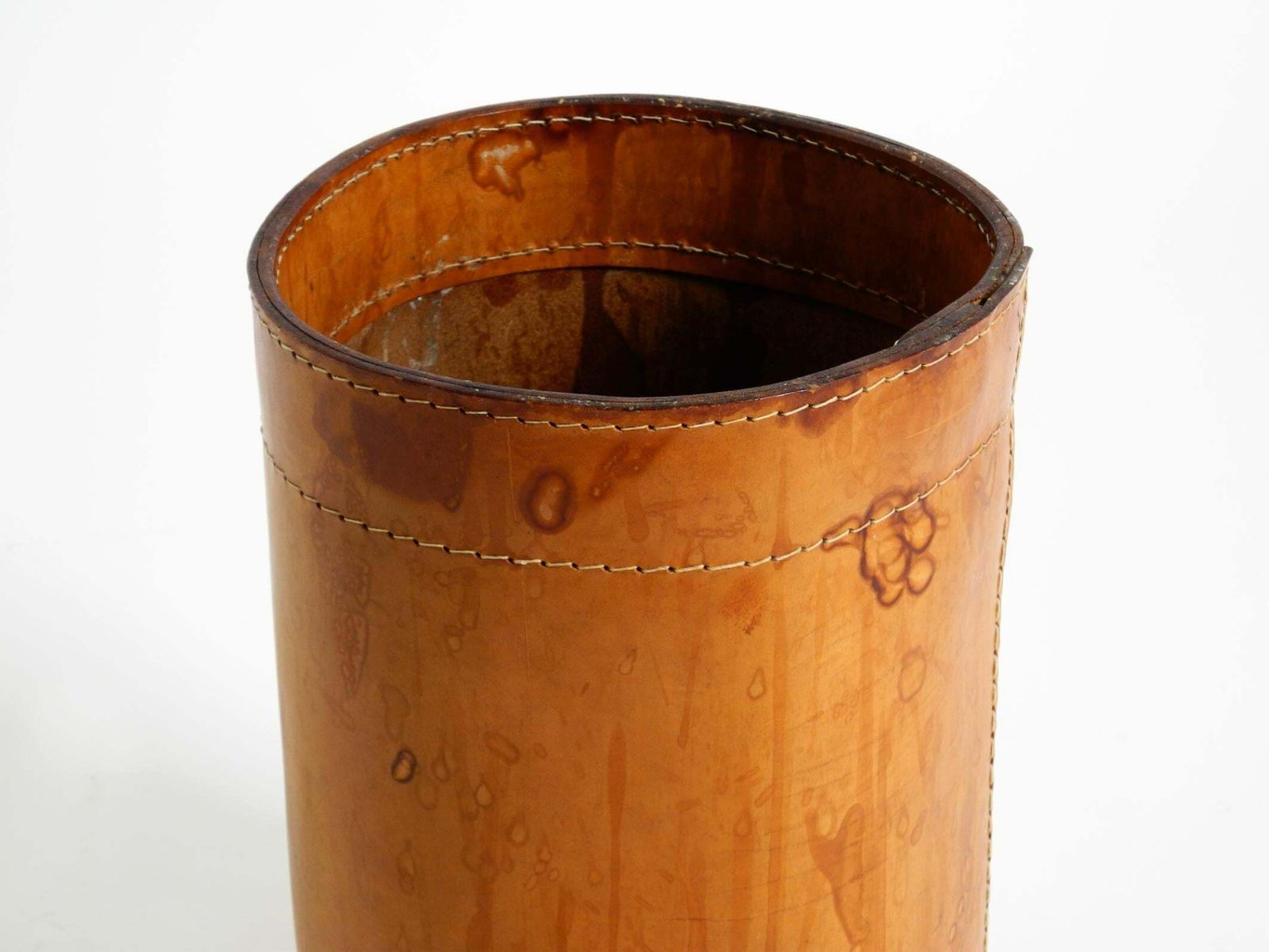 675.0 Beautiful 1960s Leather Paper Bin By Torben ørskov & Co Denmark photo