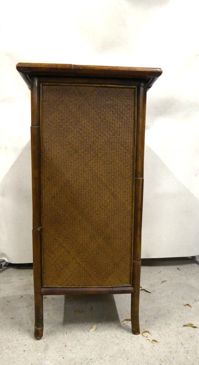Vintage Wicker Cabinet From Becara, Spain, 1980s photo vintage