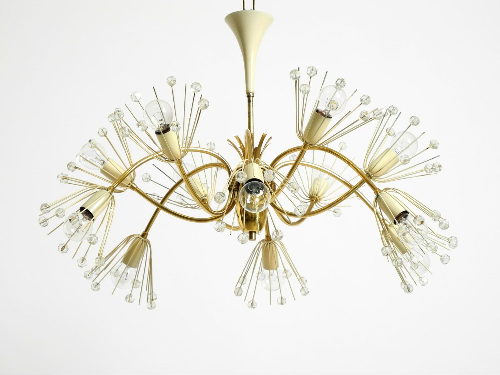 Beautiful Brass Chandelier By Emil Stejnar For Rupert Nikoll photo for sale