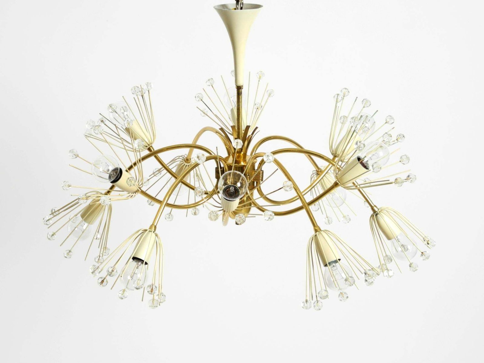 Beautiful Brass Chandelier By Emil Stejnar For Rupert Nikoll photo Lighting