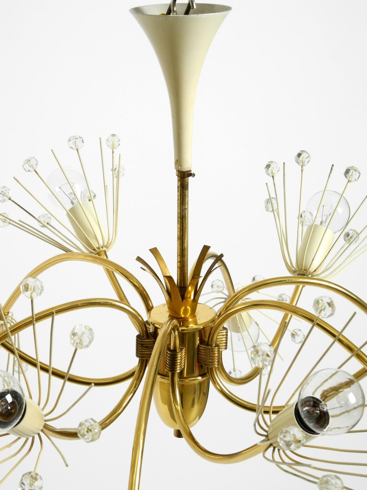 photo vinterior Beautiful Brass Chandelier By Emil Stejnar For Rupert Nikoll
