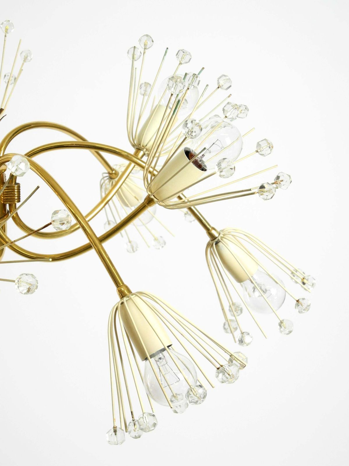 photo vintage Beautiful Brass Chandelier By Emil Stejnar For Rupert Nikoll
