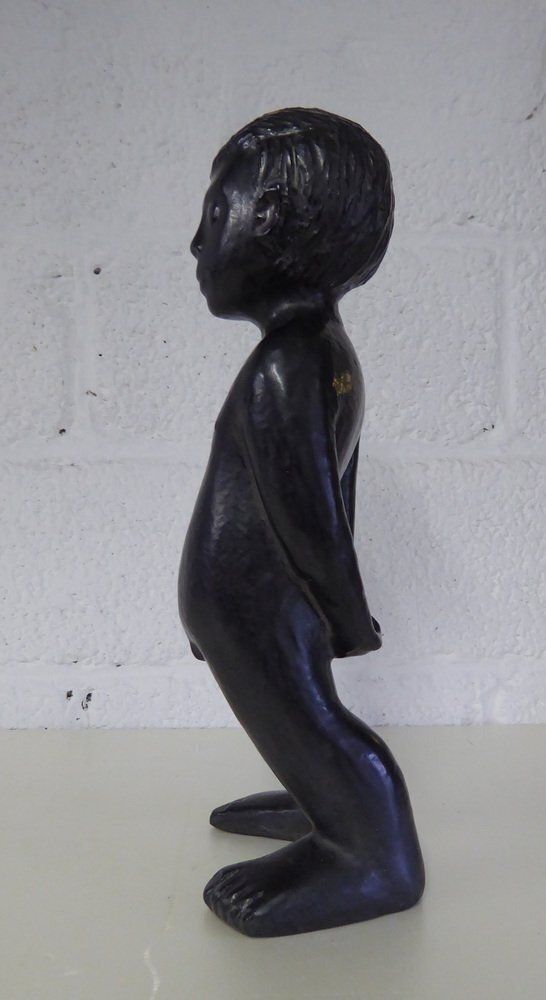 photo for sale Ceramic Boy Sculpture Attributed To Elie Van Damme For Perignem, 1960s