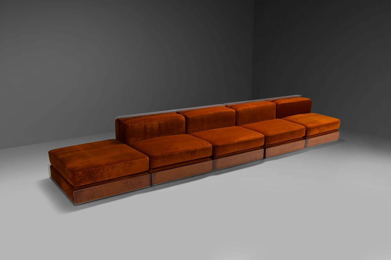 Rare Lucite Sectional Sofa By Roberto Monsani For Acerbis, Italy 1975 photo furniture