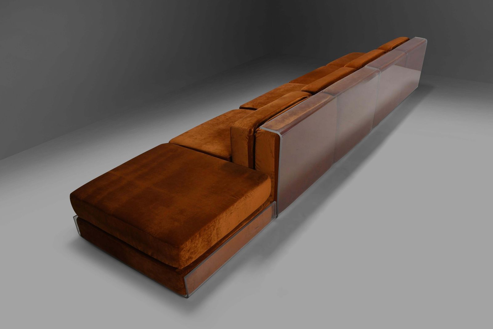 Rare Lucite Sectional Sofa By Roberto Monsani For Acerbis, Italy 1975 photo buy