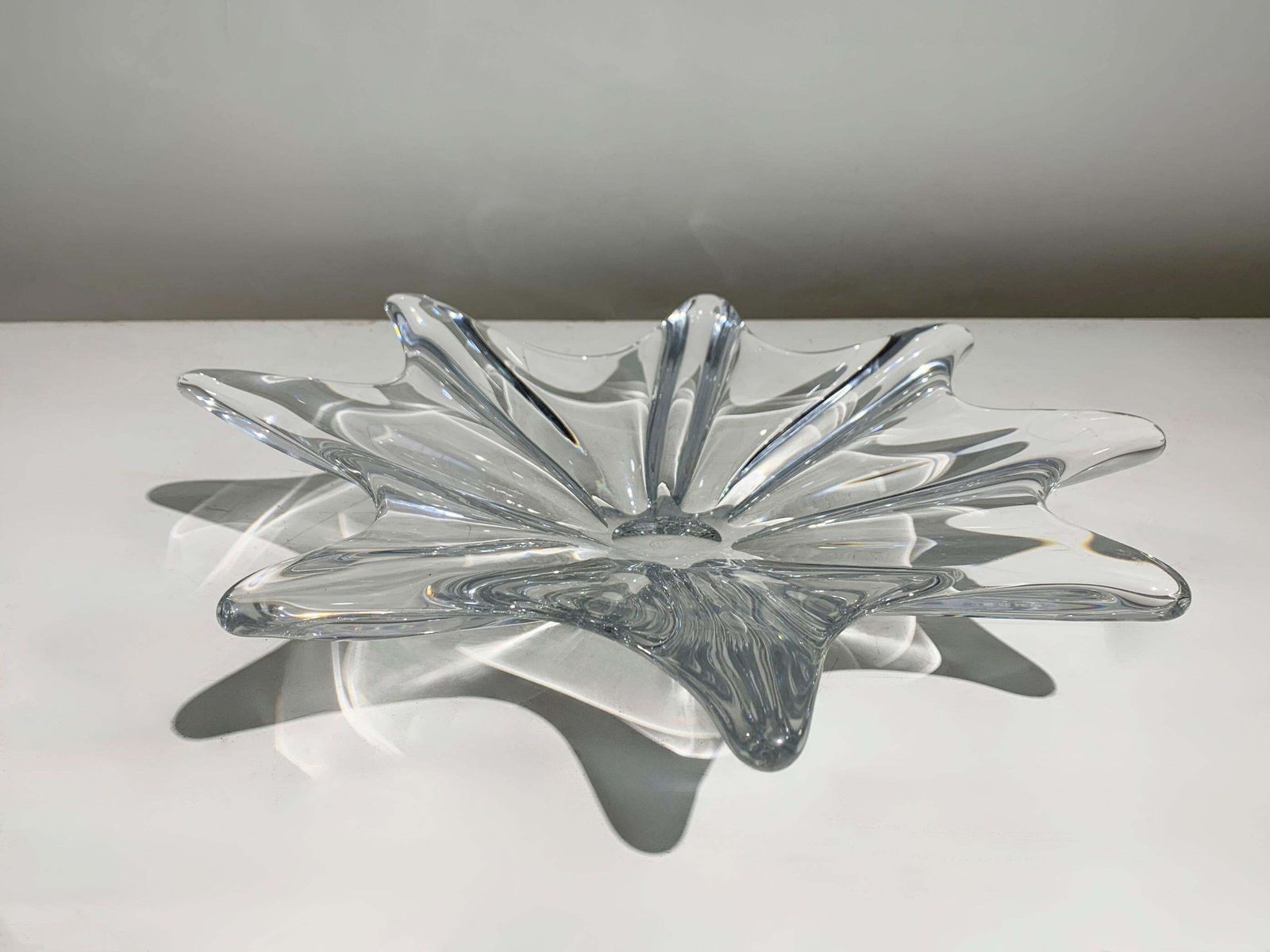 Mid Century Modern Baccarat "Stella" Crystal Starfish Centerpiece Bowl, France photo furniture