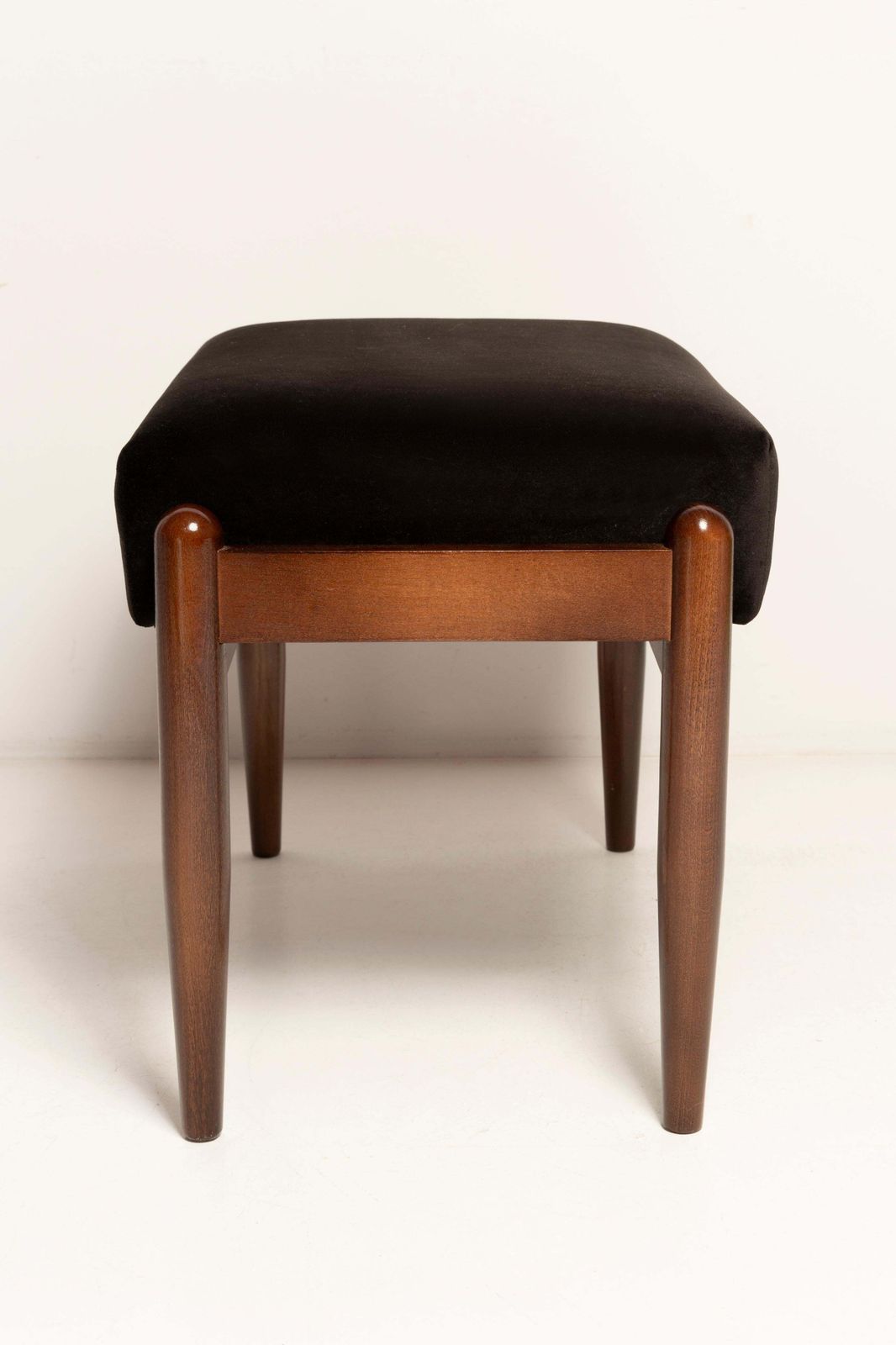 Mid Century Gfm Stool In Black Velvet, E. Homa, Europe, 1960s photo buy