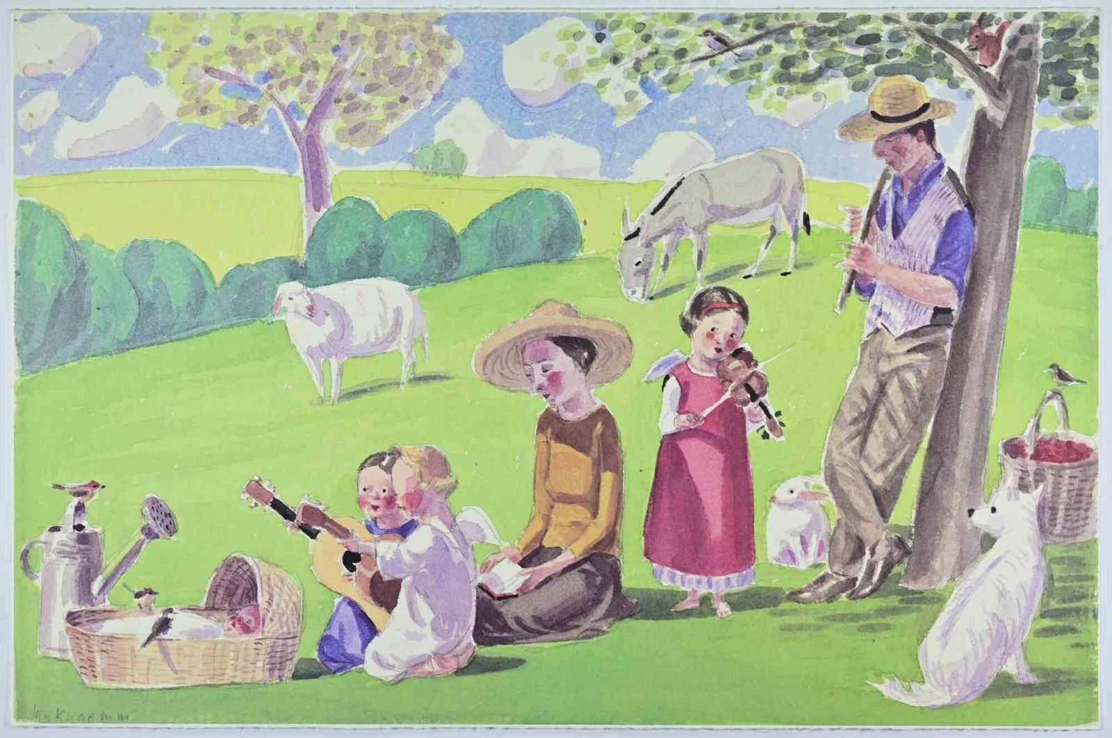 Jan Knapin The Countryside   Lithograph By Jan Knap   19991999