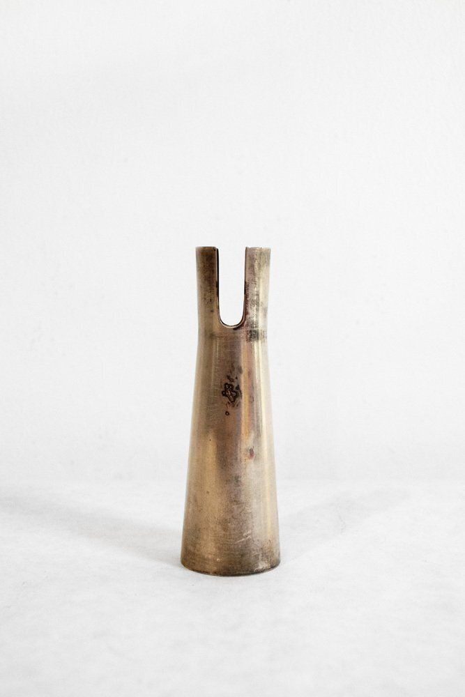Silver Plated Metal Vase By Lino Sabattini For Christofle, France, 1950s