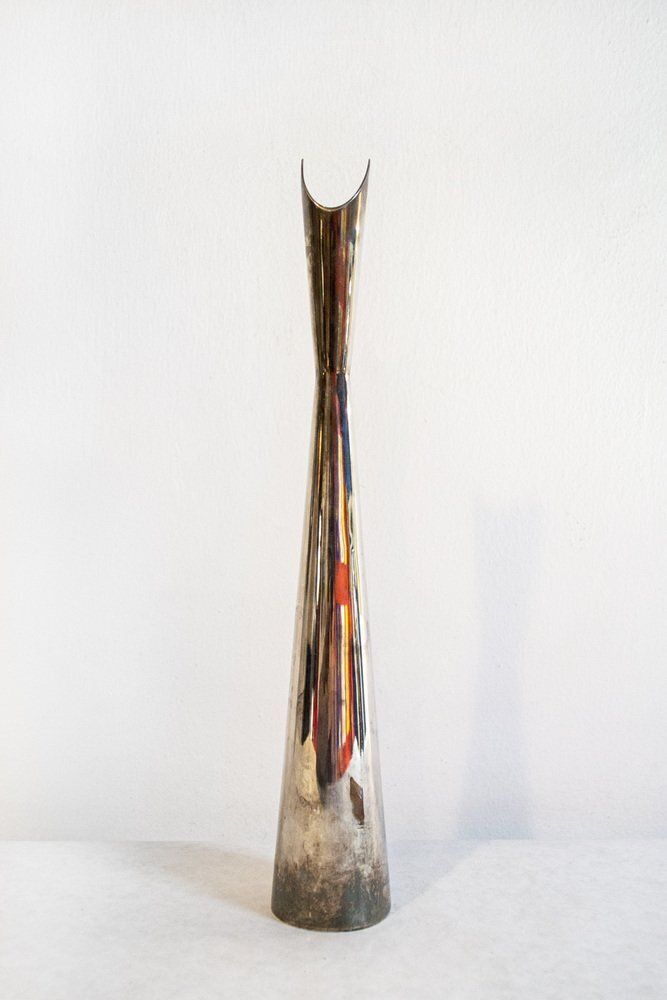 Cardinal Vase In Silver Plated Metal By Lino Sabattini For Christofle, 1956