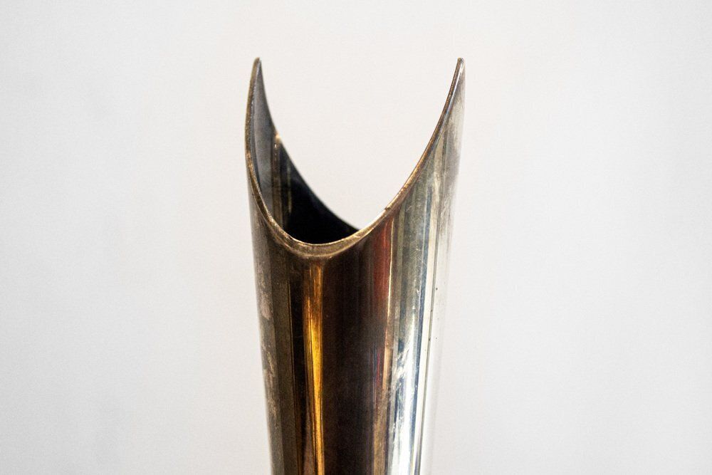 Cardinal Vase In Silver Plated Metal By Lino Sabattini For Christofle, 1956 photo furniture