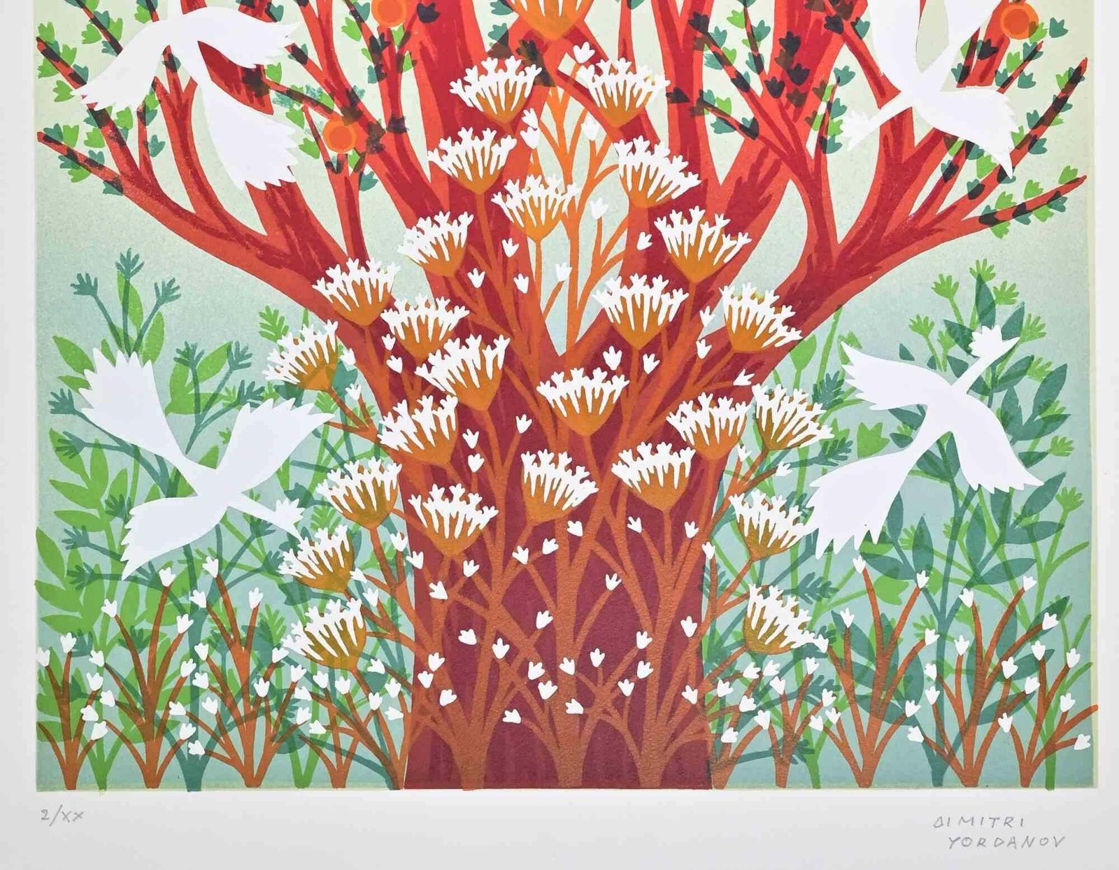 Dimitri Yordanovthe Wood   Screen Print By D. Yordanov   1970s1970 Ca. photo furniture