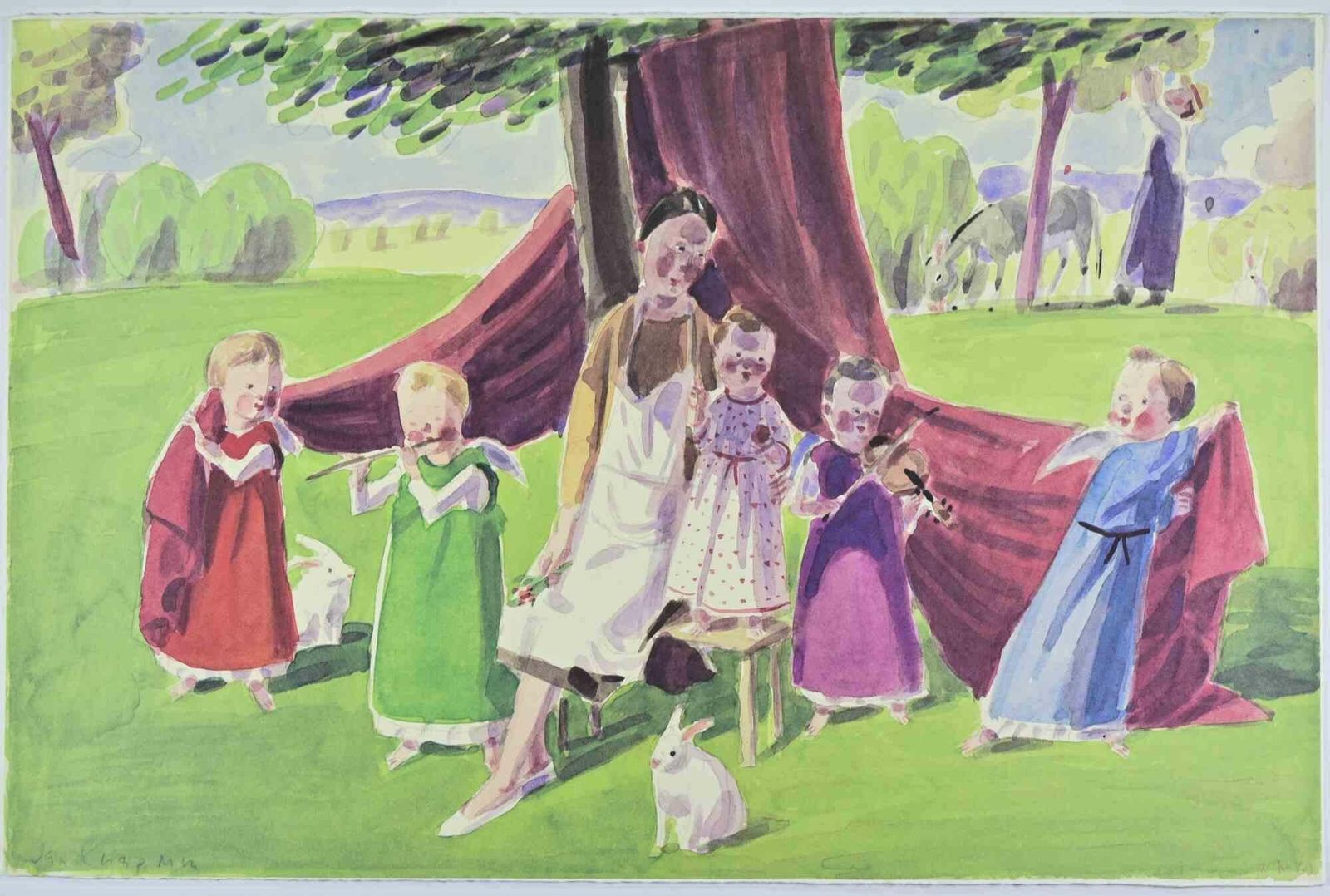 Jan Knapin The Countryside   Lithograph By Jan Knap   19991999