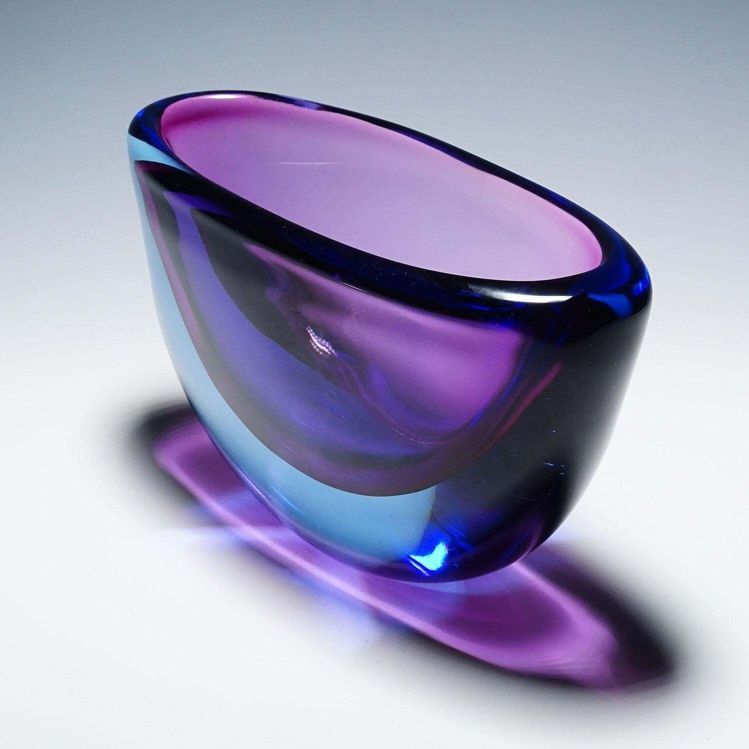 Large Art Glass Bowl By Flavio Poli For Seguso Vetri D'arte 1950s photo vinterior