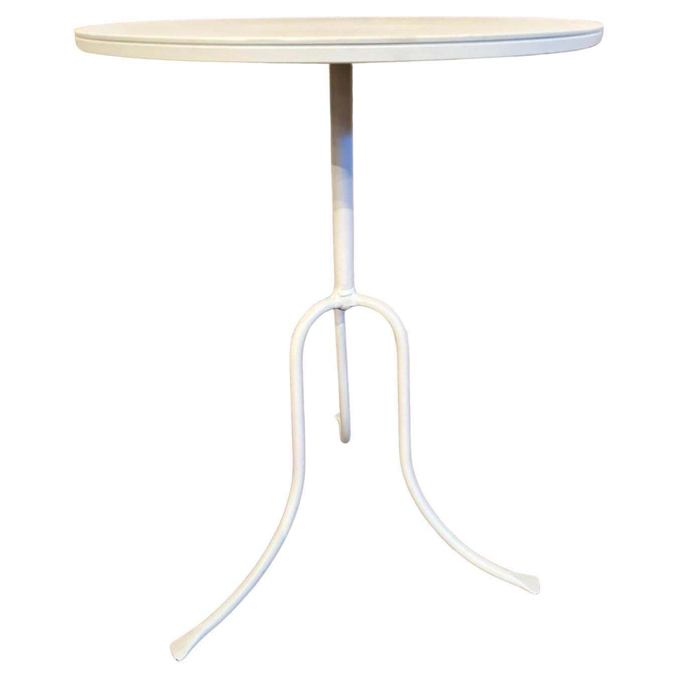 New French Cast Iron Black Bistro Table With Iron Top