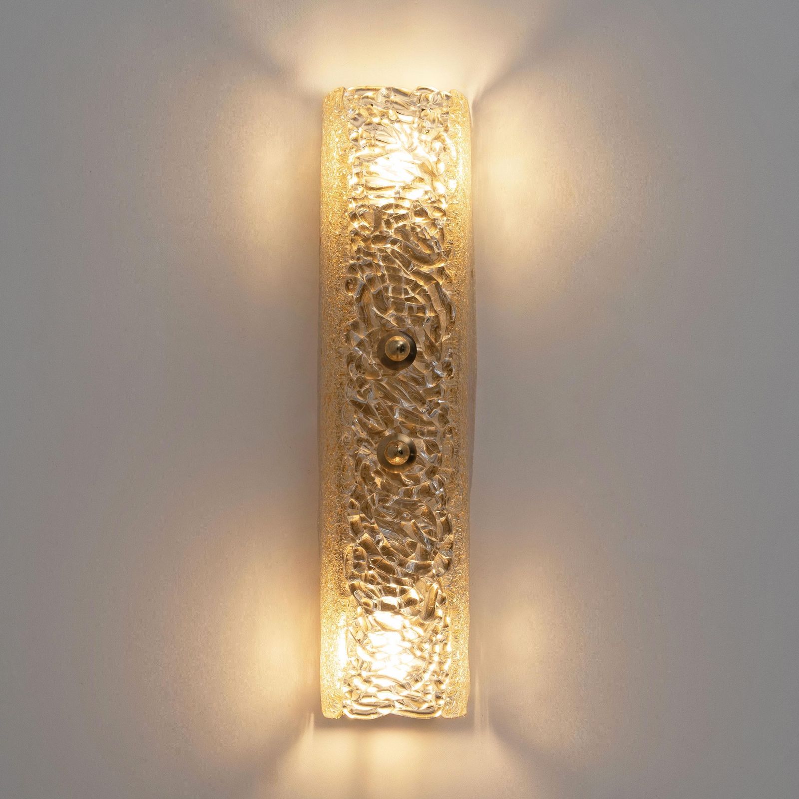 Pair Of Murano Glass Gold Graniglia And Brass Sconces photo Lighting