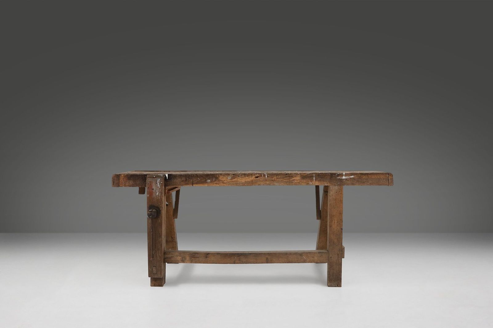 Industrial Oak Workbench, Belgium, 1900s photo furniture