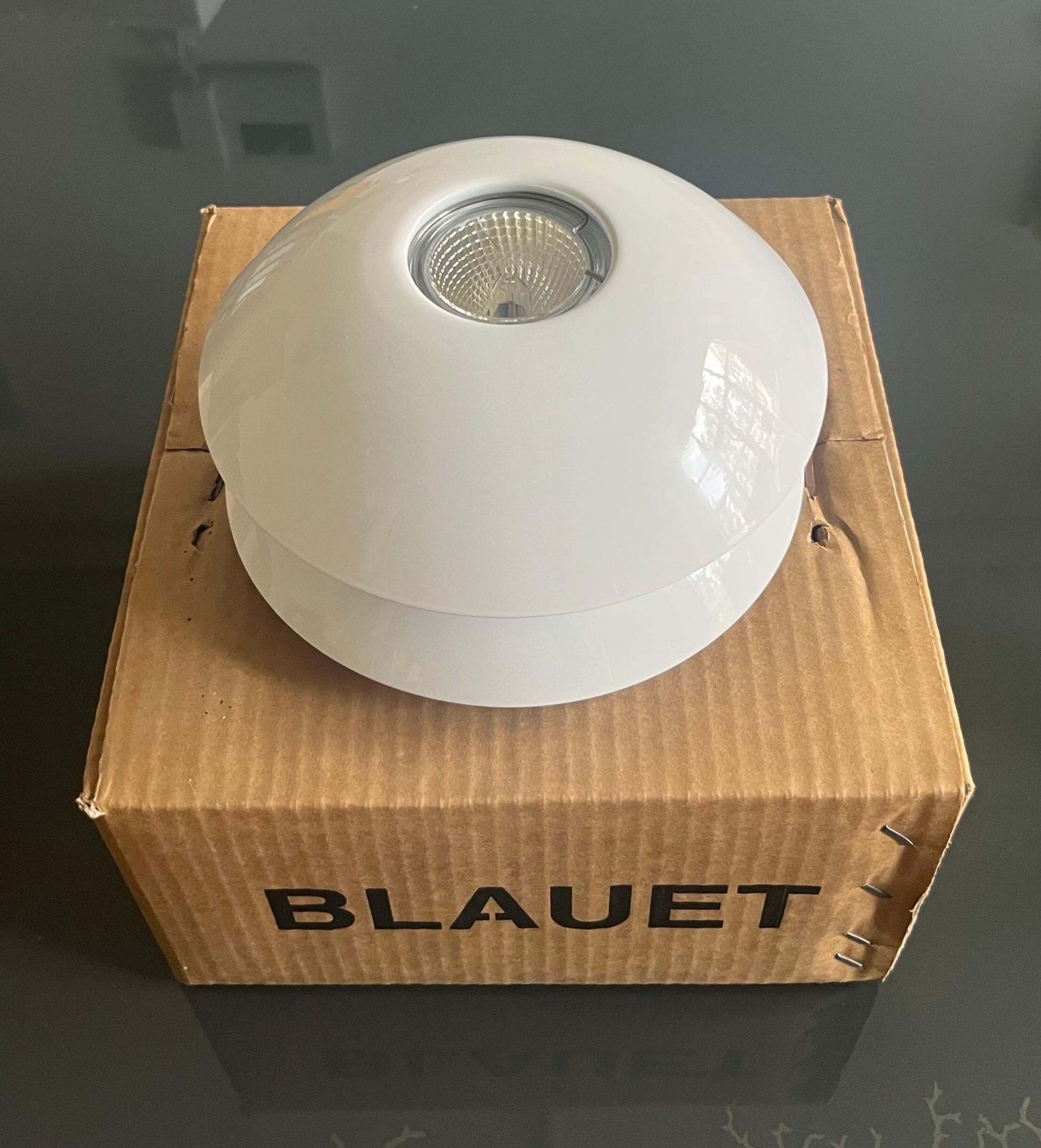 Postmodern White Metal Set Of Eight Flush Mounts By Blauet, Barcelona, 1980s photo 3507.0