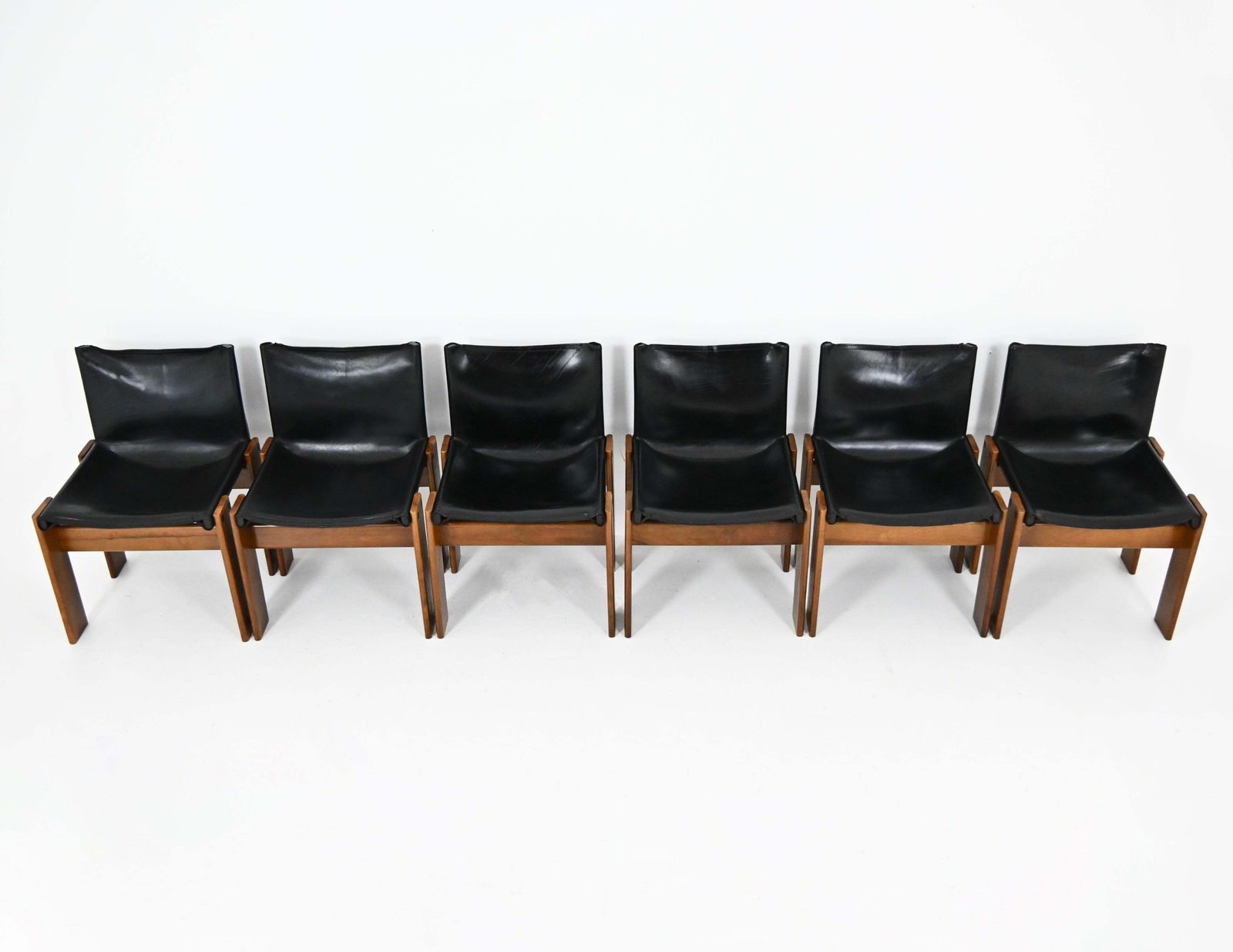 Monk Dining Chairs By Afra & Tobia Scarpa For Molteni, 1970s, Set Of 6 photo vintage