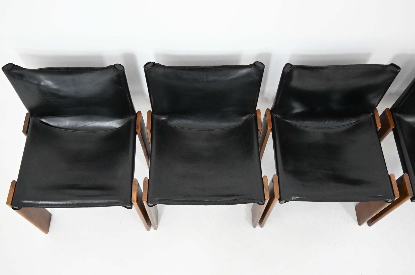 photo for sale Monk Dining Chairs By Afra & Tobia Scarpa For Molteni, 1970s, Set Of 6