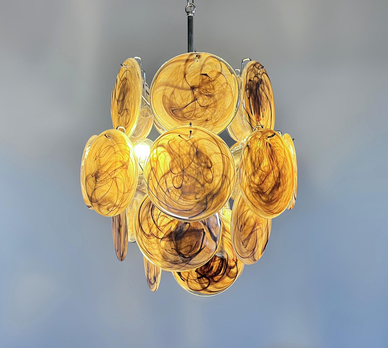1970s Pair Beautiful Vintage Italian Murano Chandeliers photo buy
