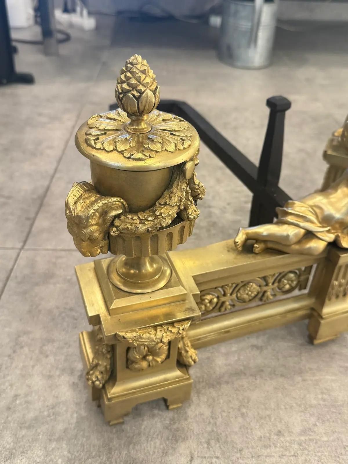 A Pair Of Late 18th Century Andirons In Perfect Condition. photo for sale