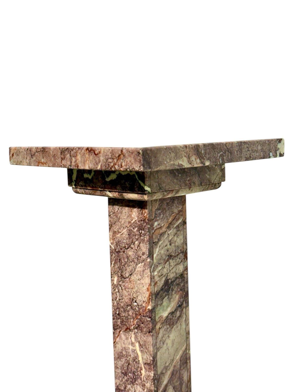 French Breccia Marble Pedestal Column, Early 20th Century photo vinterior