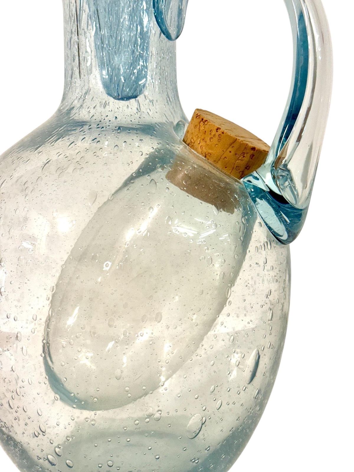 Large Biot Glass Carafe With Internal Ice Reservoir, France, Circa 1950 photo vinterior