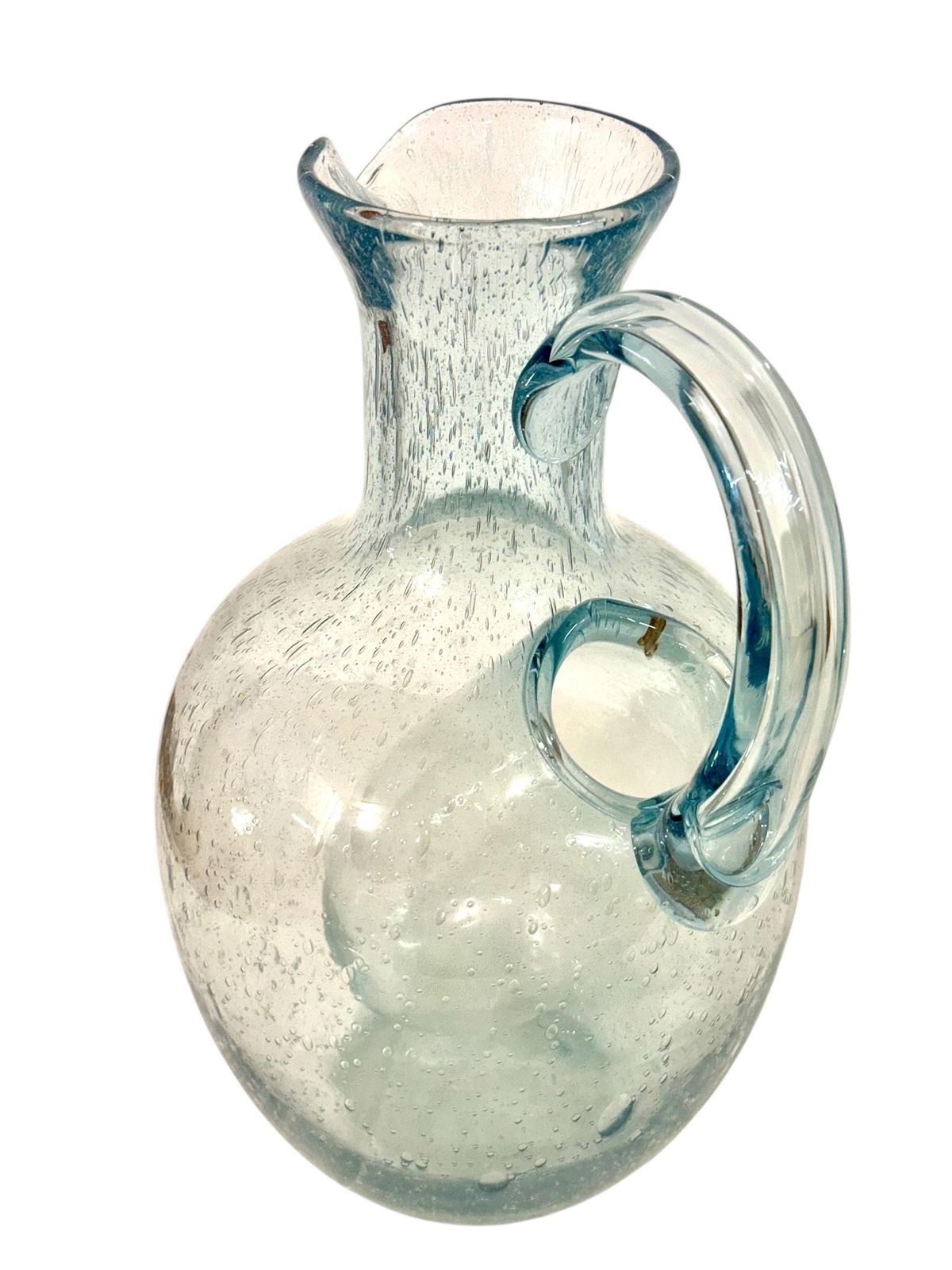 photo furniture Large Biot Glass Carafe With Internal Ice Reservoir, France, Circa 1950