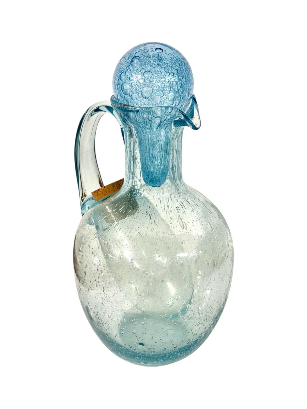 photo buy Large Biot Glass Carafe With Internal Ice Reservoir, France, Circa 1950
