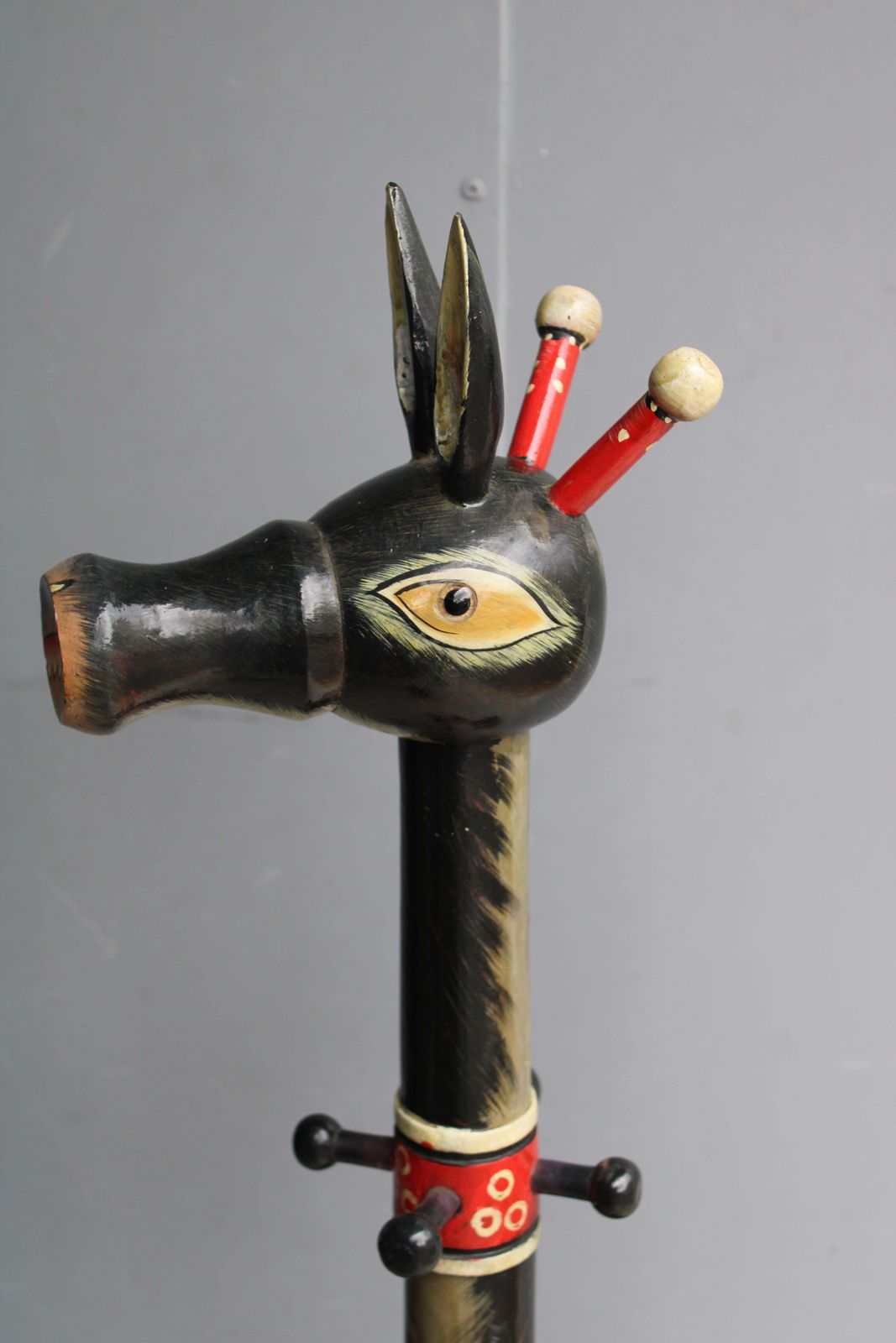 Children's Coat Rack 1950 Giraffe Lacquered Wood 1950 Italy Enzo Mari Danese photo furniture