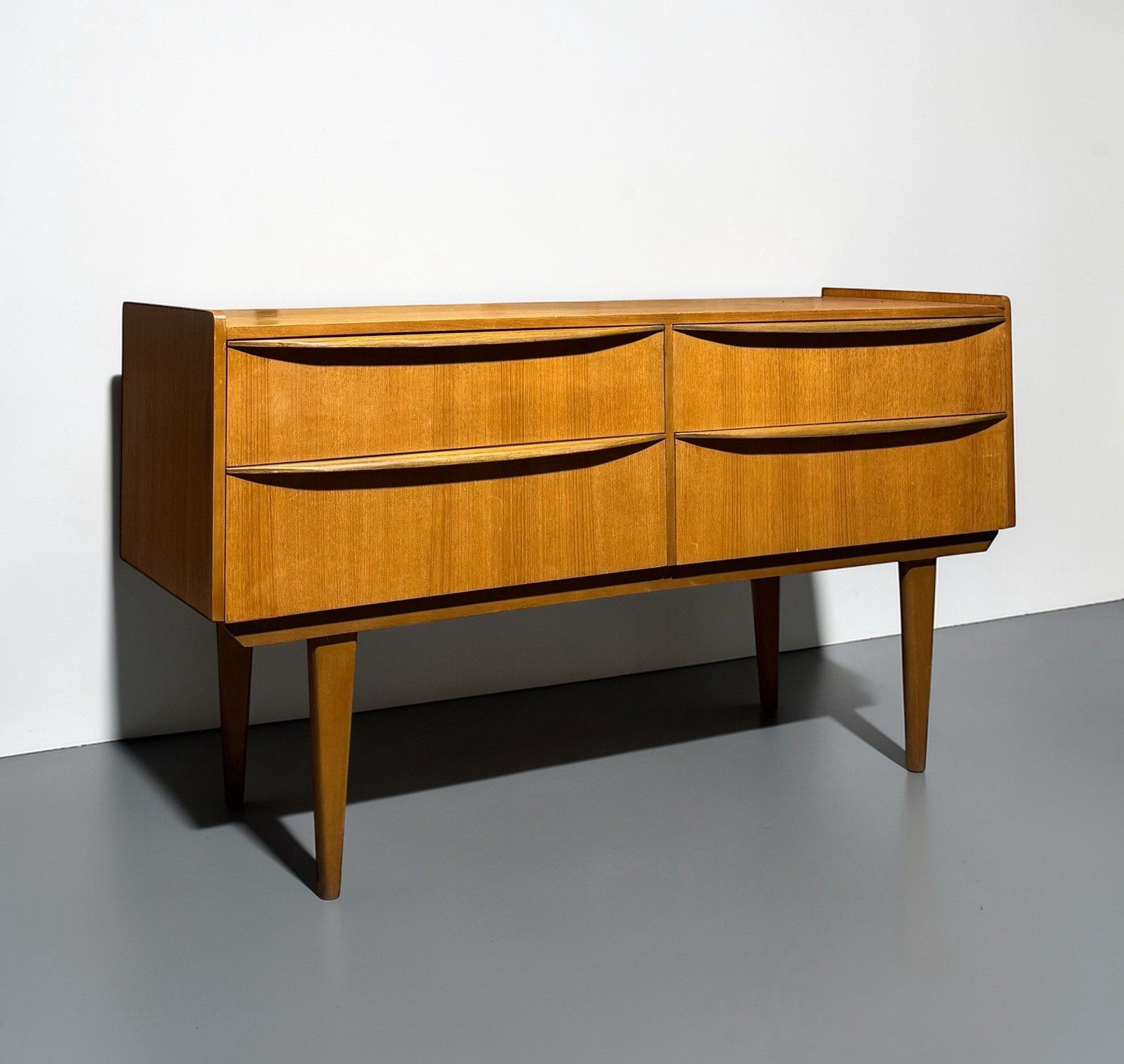Furniture Austin Suite Teak Chest Of Drawers Sideboard Lip Handles Mid Century C1960s photo