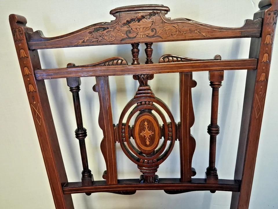 Antique Low Seated Edwardian Bedroom Chair Or Use As A Childs Chair photo vinterior