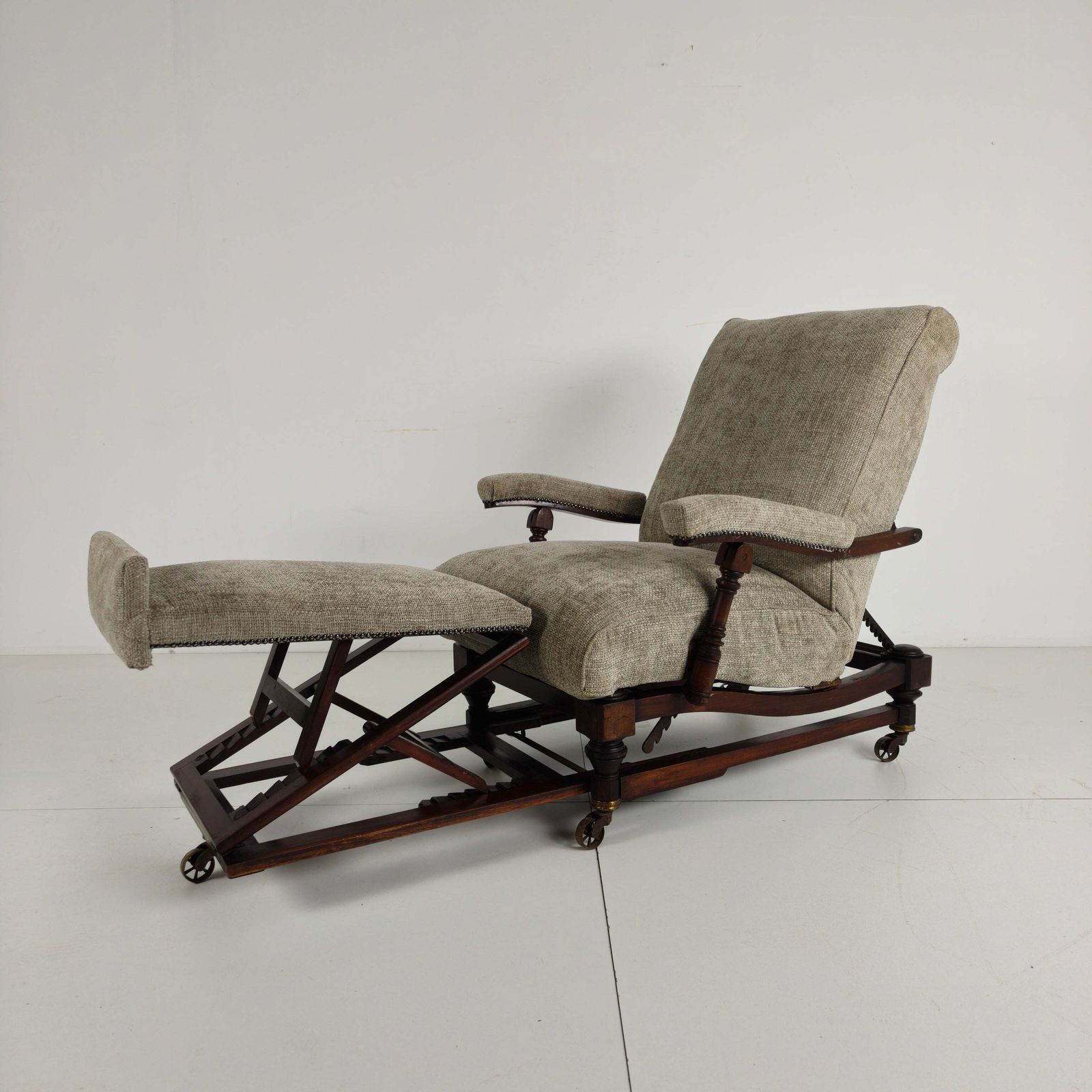 English Reclining Library Chair (Circa 1860) photo vintage