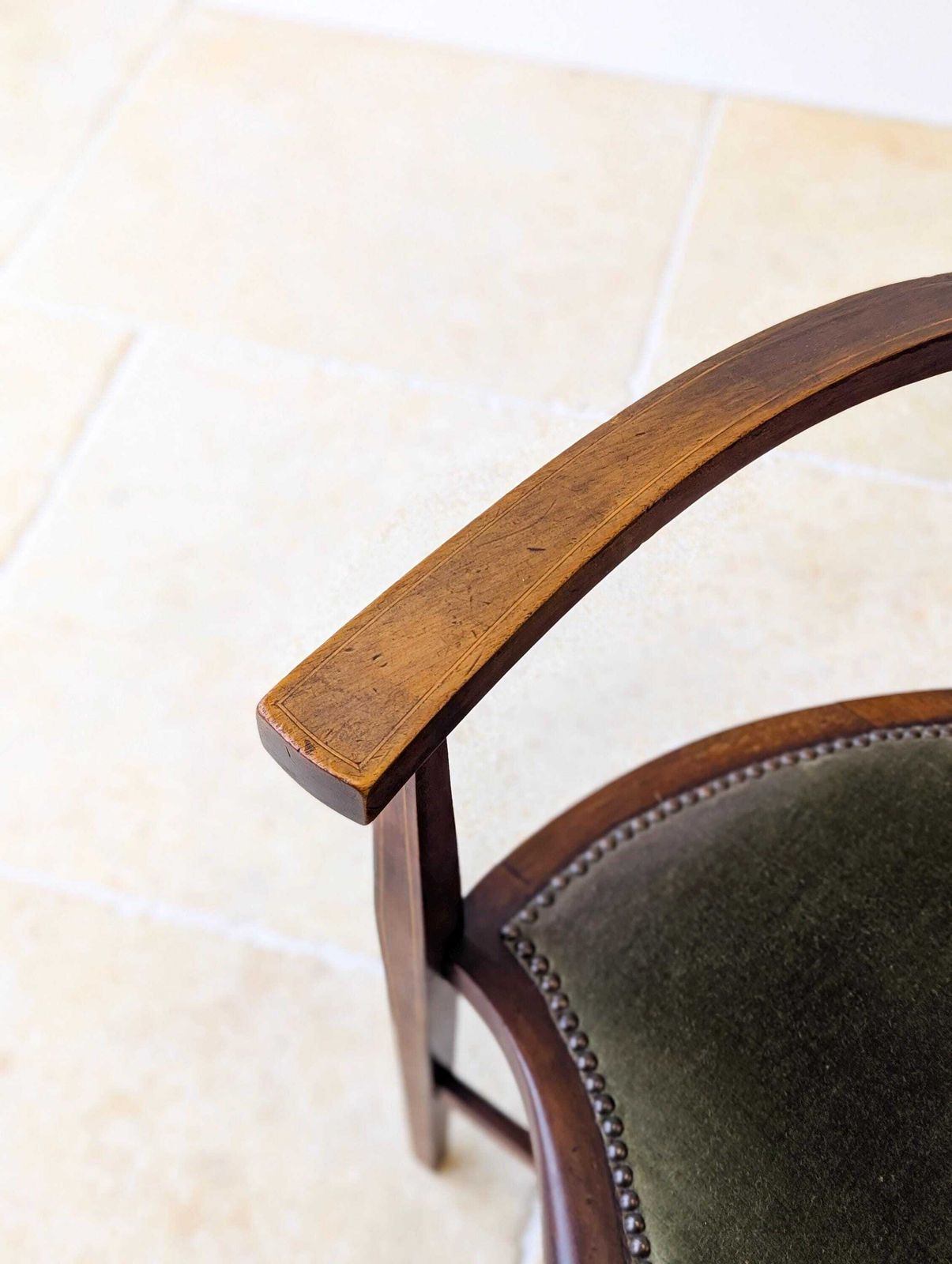 photo furniture Antique Edwardian Mahogany Elbow Chair C.1910