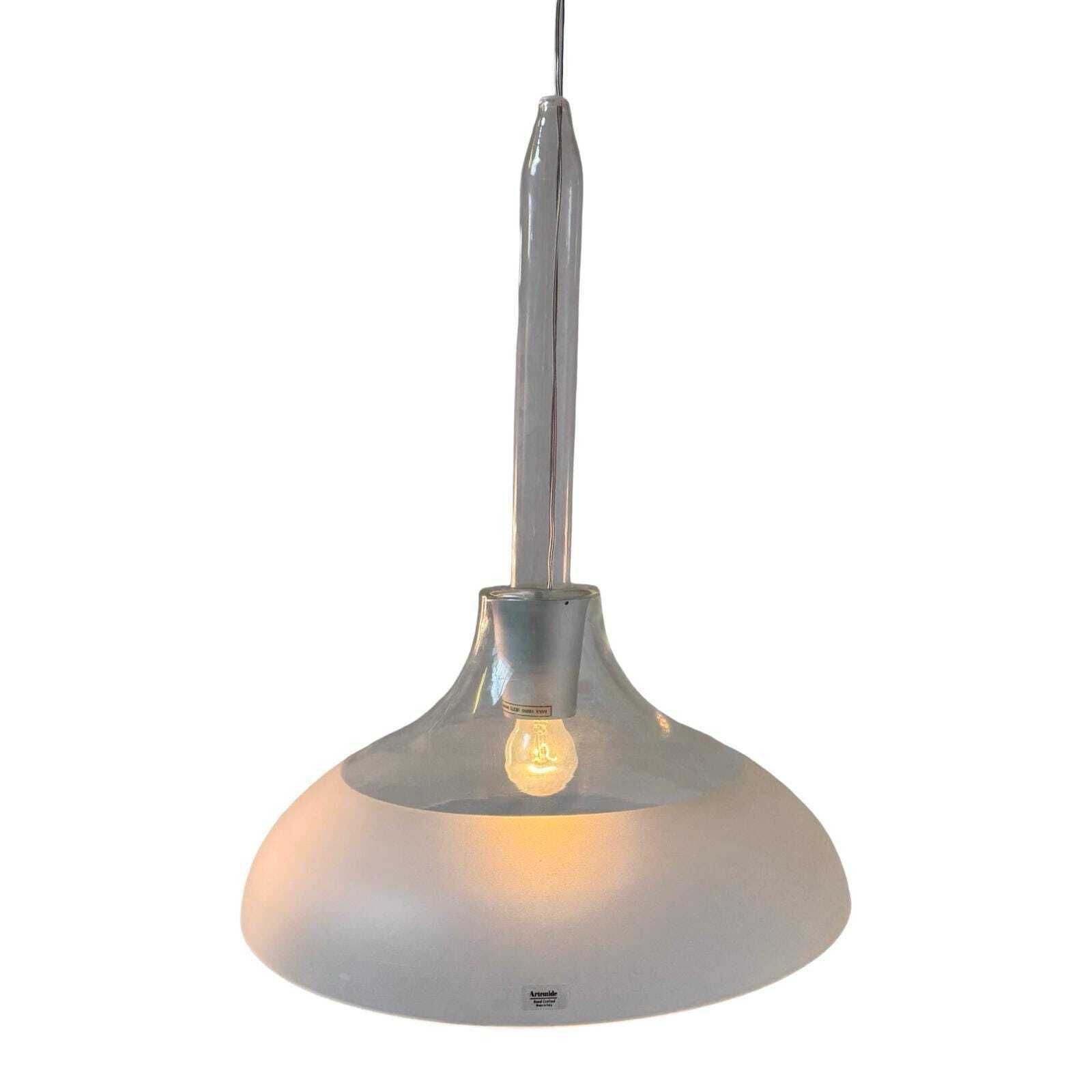 photo furniture Michele De Lucchi   Artemide   Pendant Lamp Model 'Aleppo'   42øcm   Fully Original, Marked And Extremely Rare!   Glass